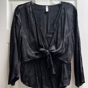 Black Blouse M Gentle Fawn Collette Top